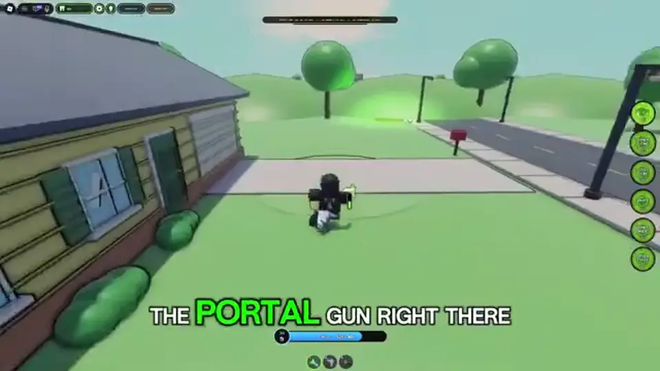 First portal gun shot on a flat surface